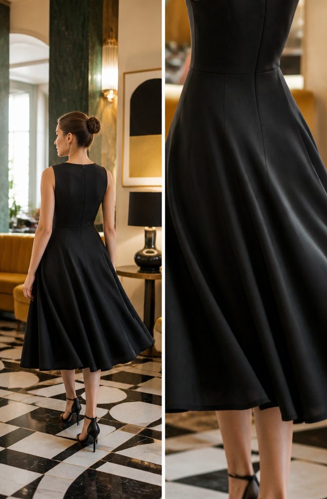 Black Cocktail Attire Dress: Flattering, Versatile & Timeless 2 A black cocktail dress styled for both formal and casual events.