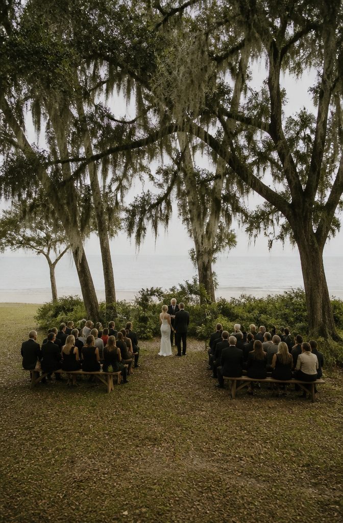 A serene setting on Cumberland Island for Carolyn Bessette's wedding ceremony.