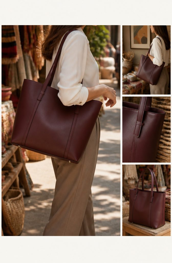 Smart Casual Dress Code: 9 Pieces That Work Every Time 10 A structured leather bag and a minimalist watch displayed together.