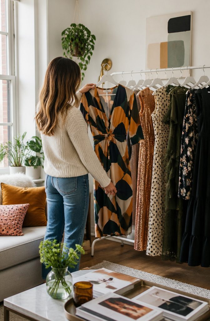 Contemporary dresses available for rent through Tulerie.