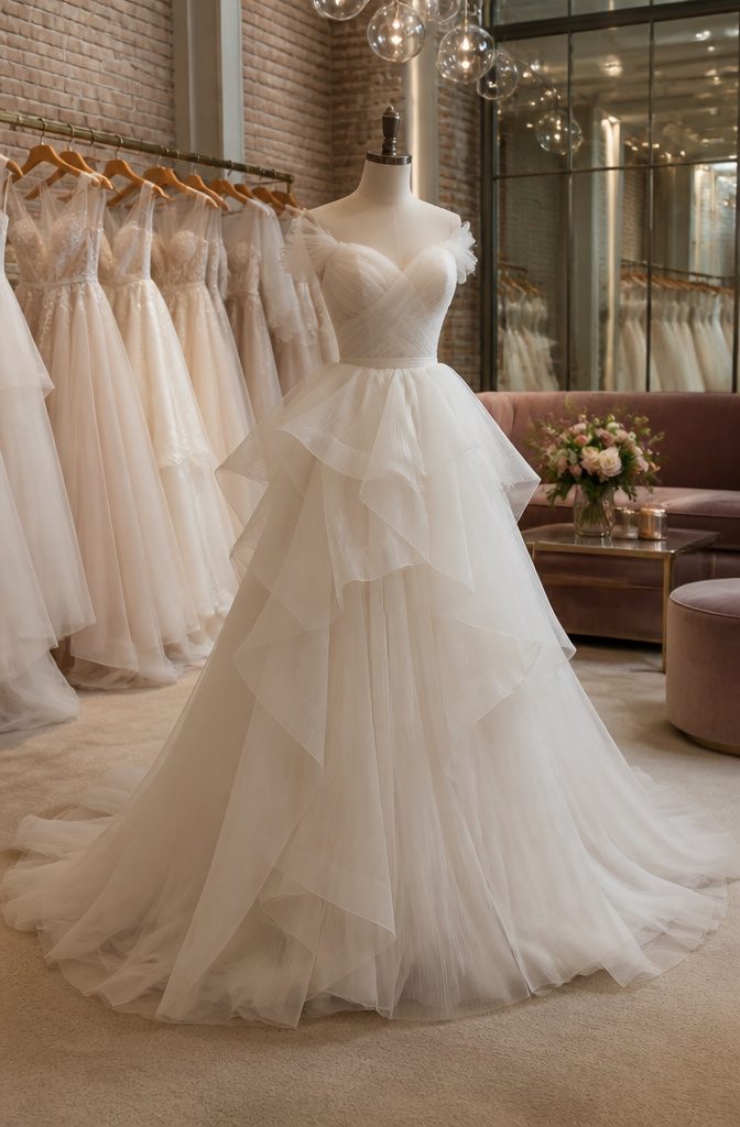 A photo featuring various wedding dresses available at My Wardrobe HQ.
