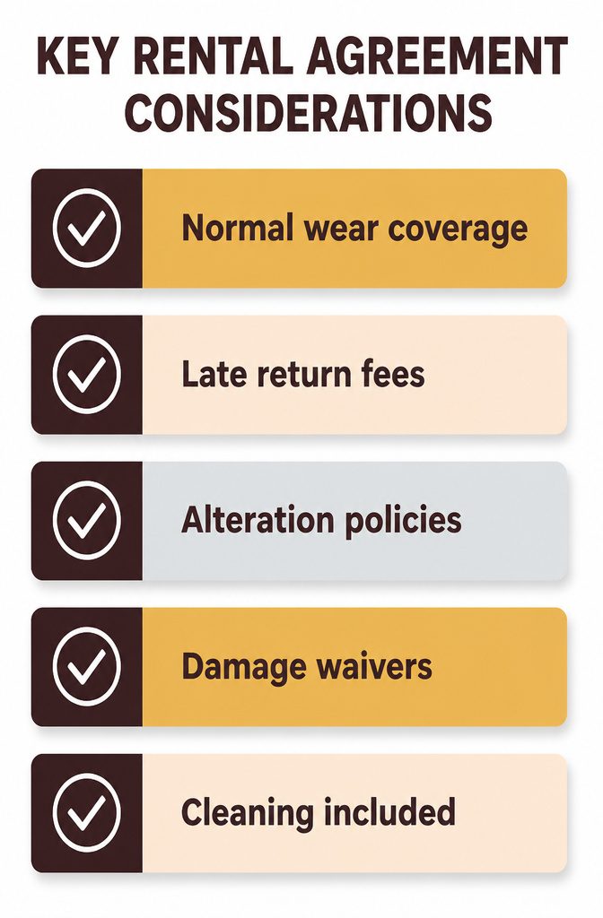 An infographic outlining important rental agreement details.